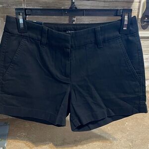 J. Crew Size 00 Black Cotton  Shorts (NWT)